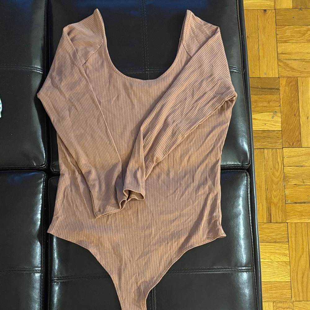 Banana Republic Ribbed Tan Bodysuit